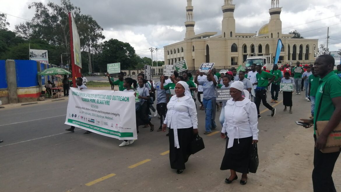 GREEN SPACES – CURE leads outreach march to residents in Blantyre